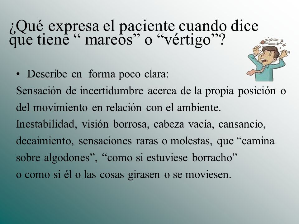 ¿Cómo se siente el vértigo severo?
